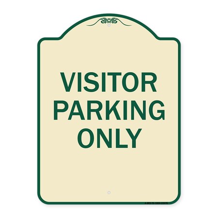 Signmission Parking Reserved Visitor Parking Heavy-Gauge Aluminum Architectural Sign, 24" x 18", TG-1824-23376 A-DES-TG-1824-23376
